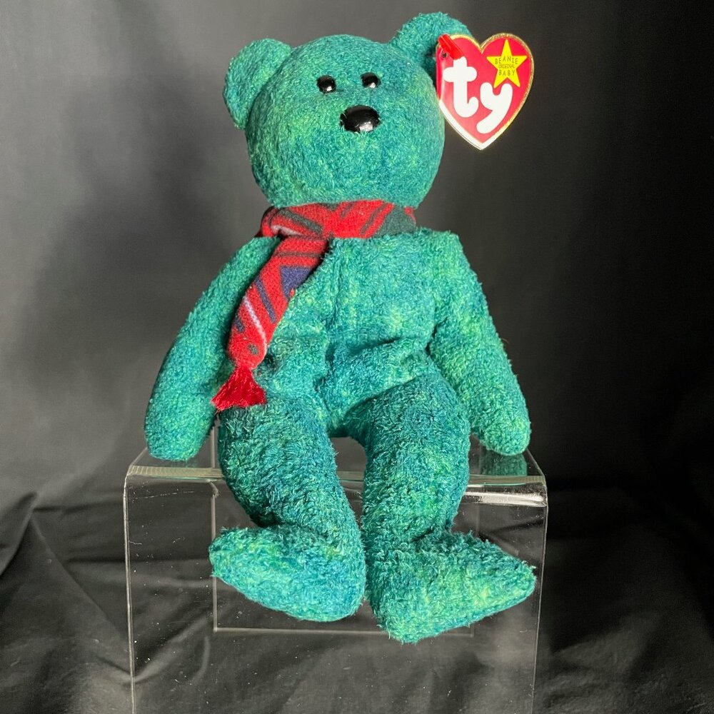 RARE TY ORIGINAL BEANIE BABY WALLACE THE BEAR 1999 RARE  RETIRED W/ORIGINAL TAG